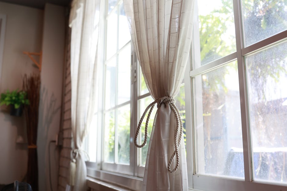 elegant curtain drape living room interior