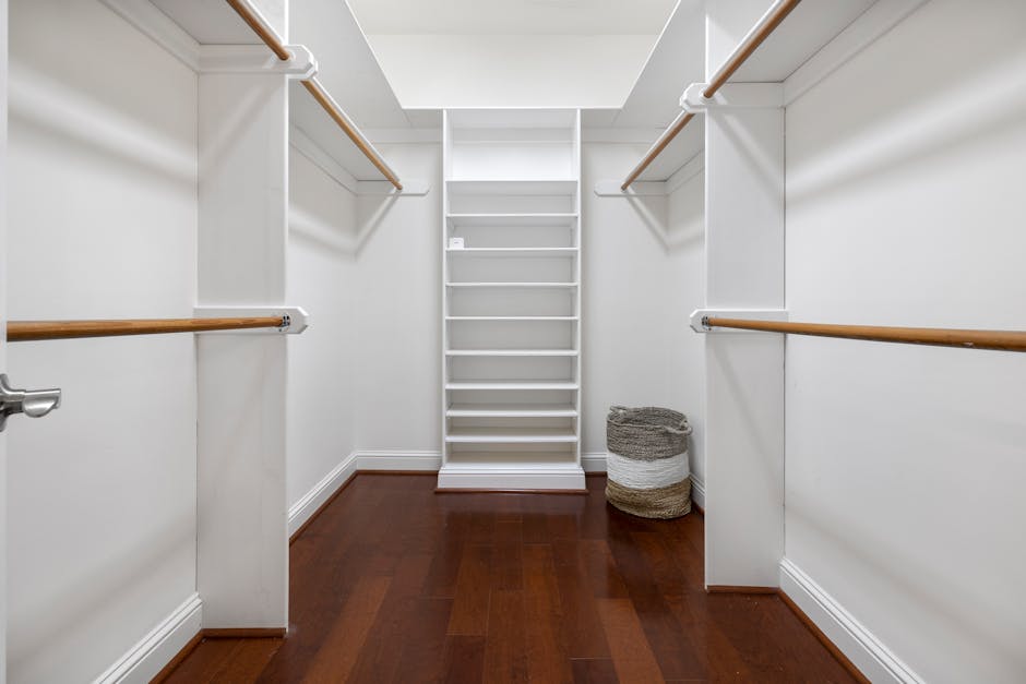 organized closet clear storage bags